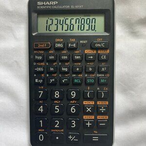 Sharp Scientific Calculator Model EL-501XT Handheld Working Battery Operated